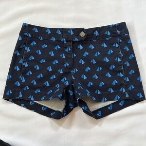 J. Crew City Shorts Chino Blue Print